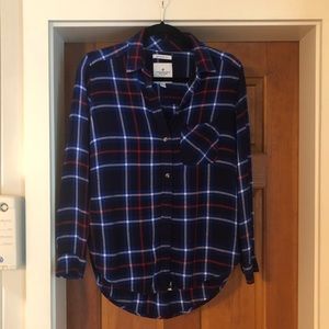American Eagle Boyfriend Fit Flannel Shirt, Small